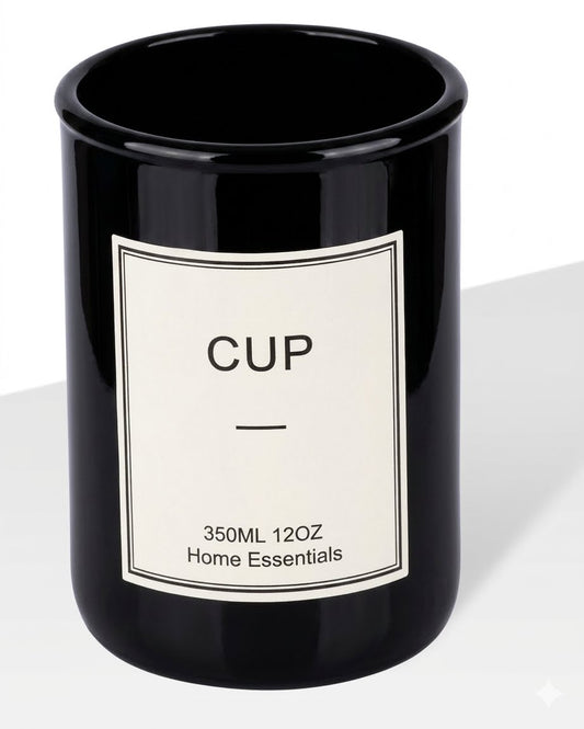 Glass Cup Holder 12oz Glossy Blk