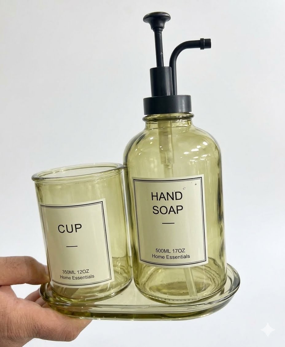 Glass Cup Holder 12oz Olive