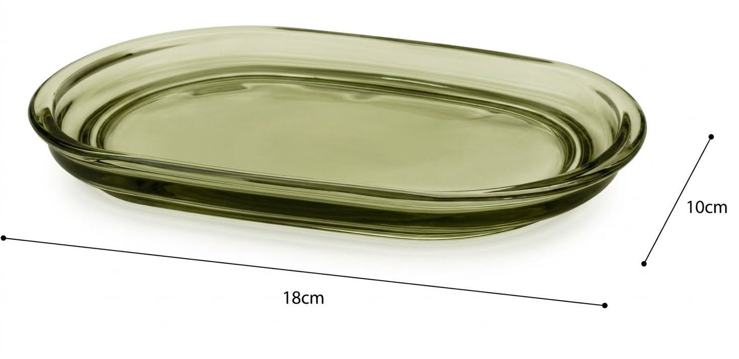 Glass Tray Holder Olive