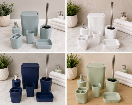 Bathroom Accessory 6pc Set 4Asst