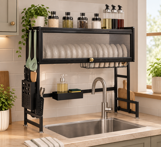 Over The Sink Drying Rack Black