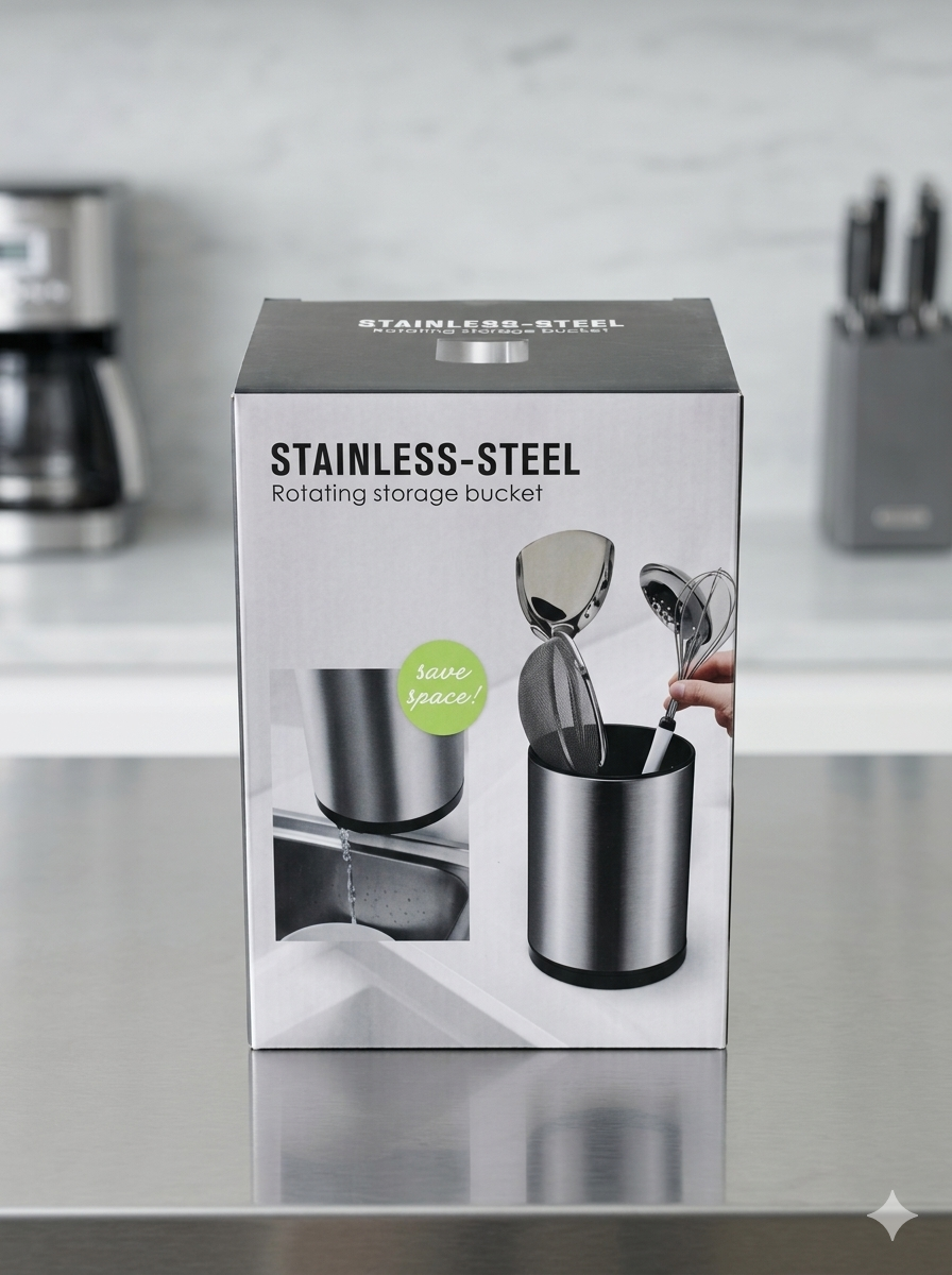 Metal Cutlery Holder Stainless Steel