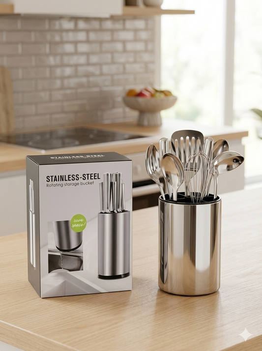 Metal Knife Storage Bucket Stainless Steel