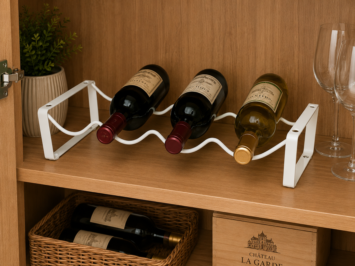 Metal Wine Rack White