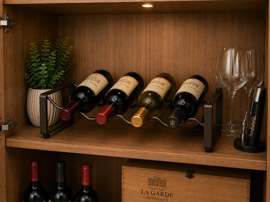 Metal Wine Rack Bronze