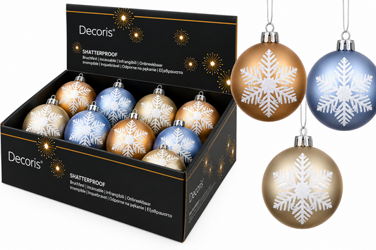 Bauble Shtprf Snflk Asst 8cm
