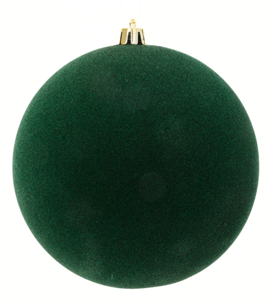 Bauble Shtprf Velvet Grn 12cm
