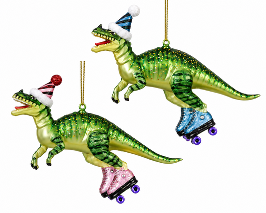 Dinosaur Glass Asst Green