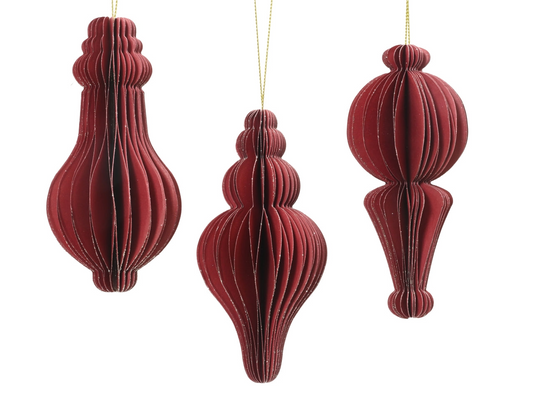 Orn Paper Red 12cm