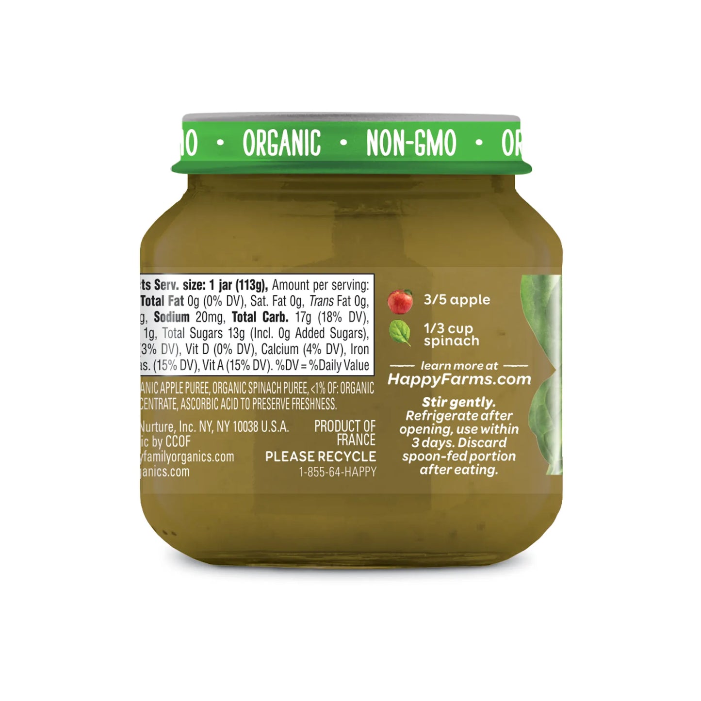 HB S2 Jar Apples Spinach 4oz