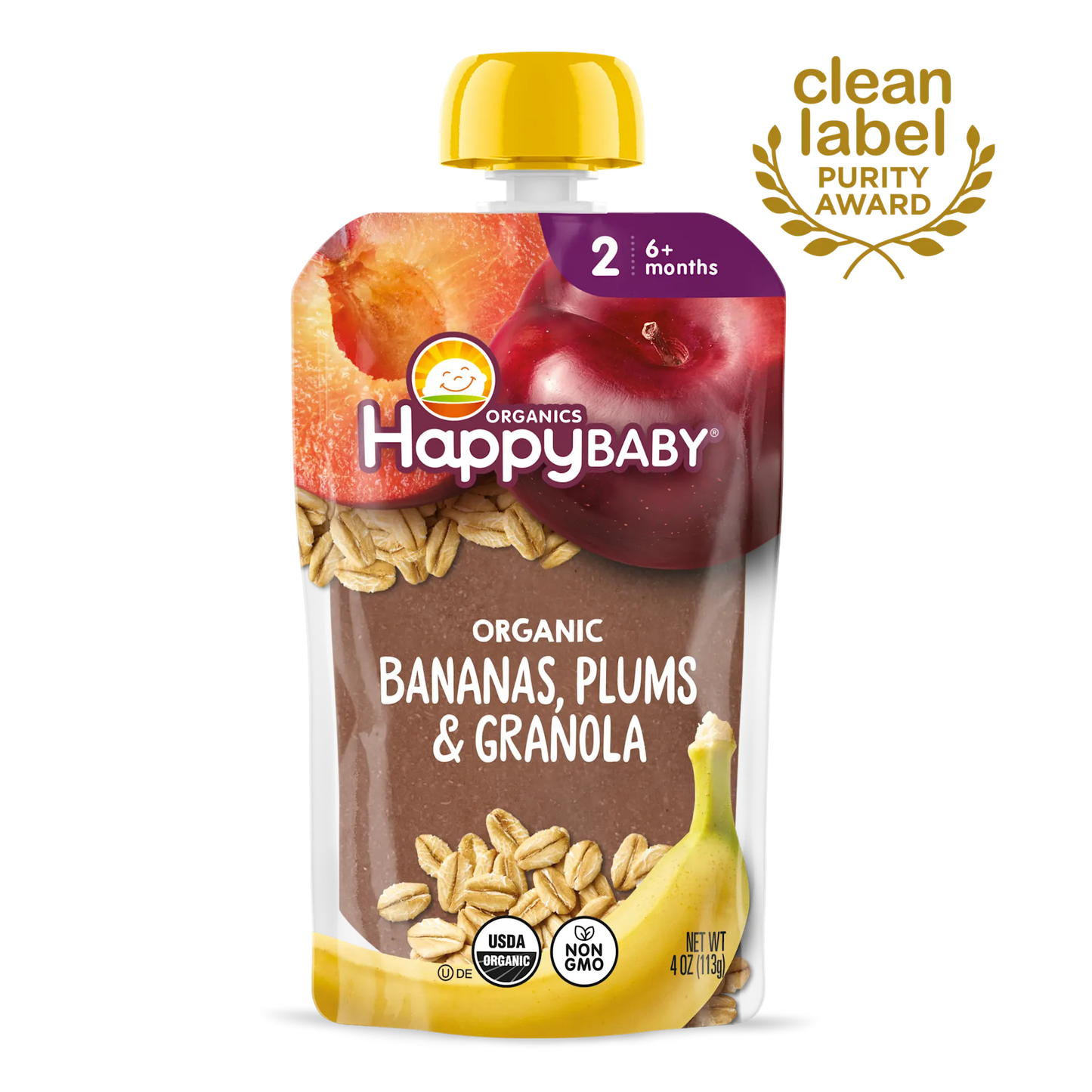 OHB CC Ban Plum Gran 4oz Pch Stg2 6mths+
