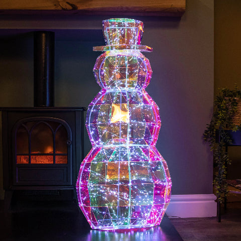 Prem LED Drm Lght Snowman 3ft Wht