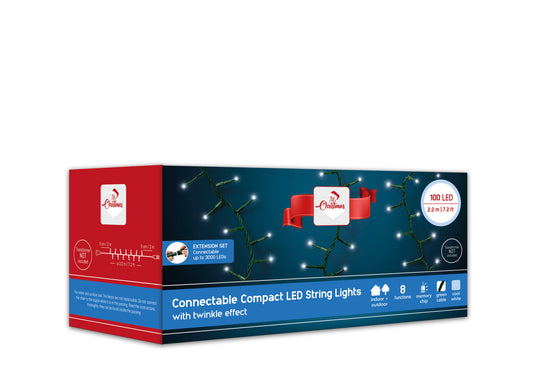 Connect Led String Lgts 100 C/Wht