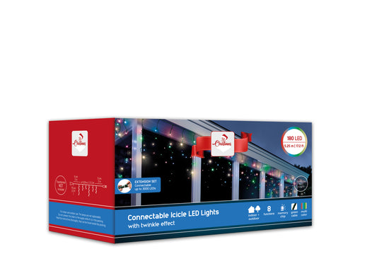 Connect Icicle Led Light 180 Multi