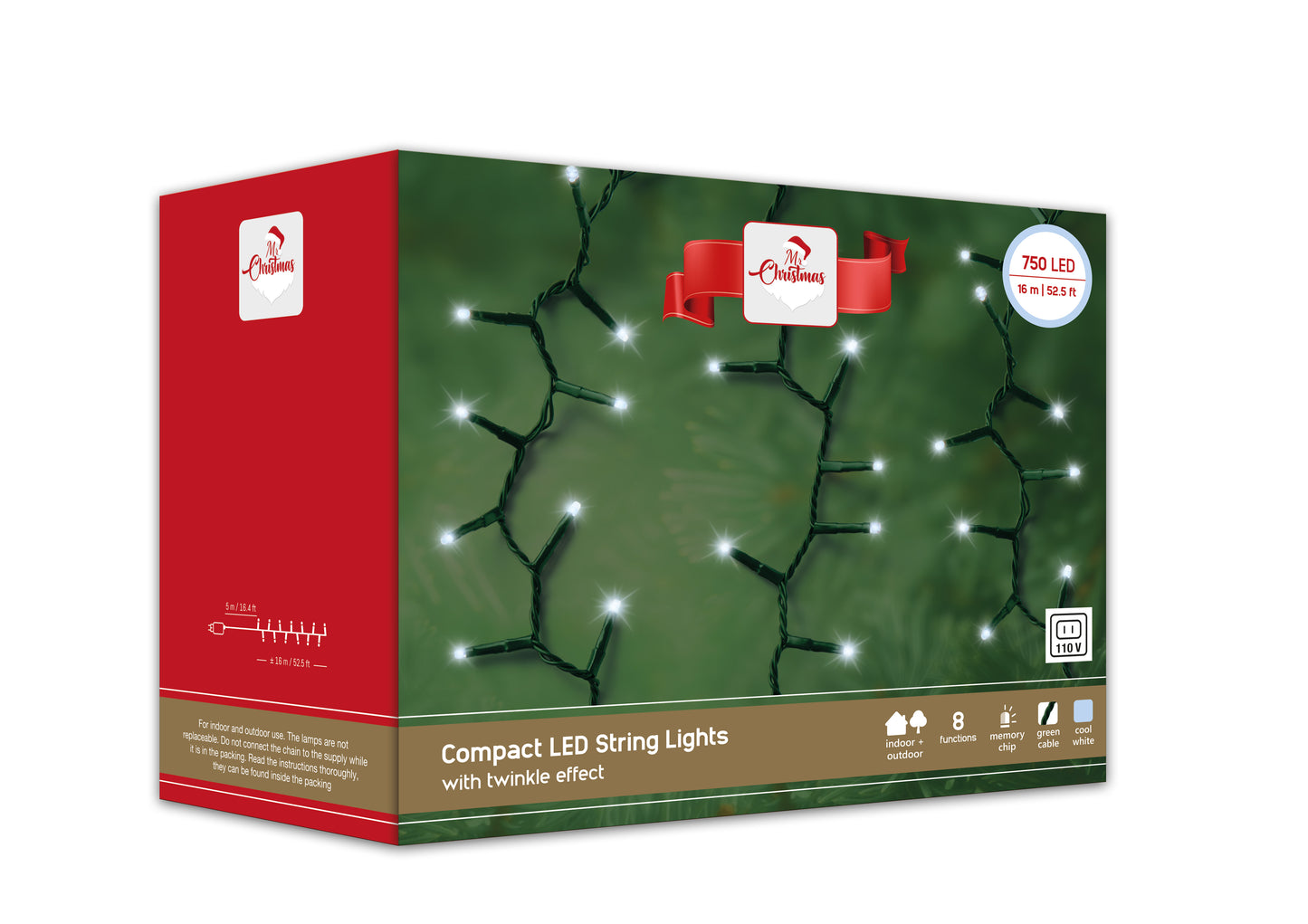 Comp String 750 Light White 110v