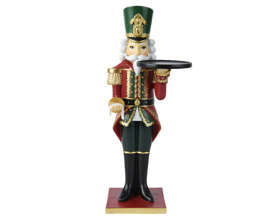 Polyresin Nutcracker Gld Trim 14in