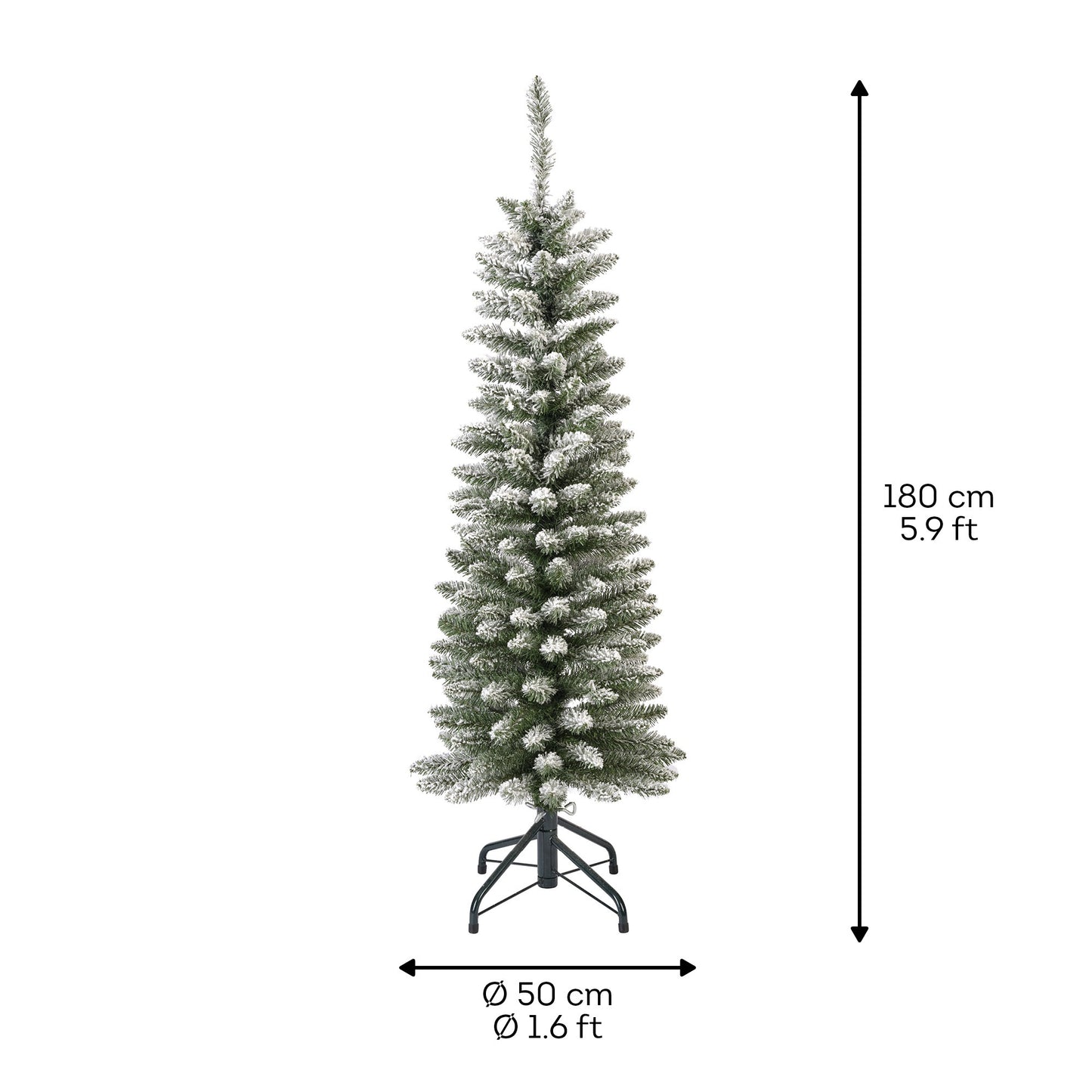 Snowy Pencil Pine Grn/Wht 6ft