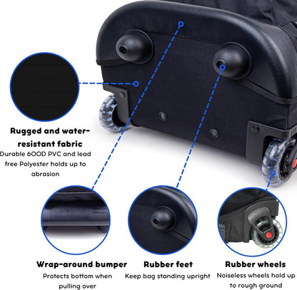 Sunny Trolly Backpack Black 17in