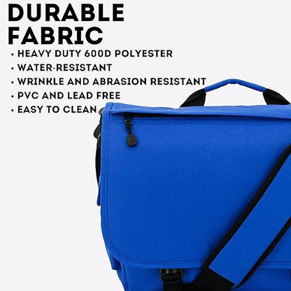 J World Thomas Laptop Messenger Bag Blue 12in
