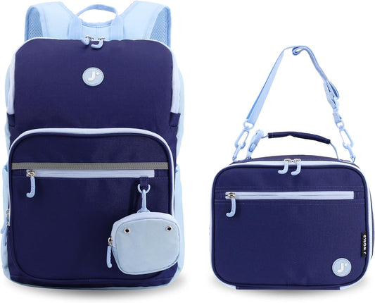 J World Junior Backpack+Lunch Bag Set Navy