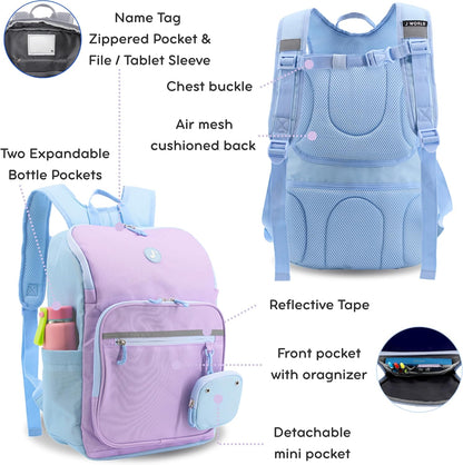 J World Junior Backpack+Lunch Bag Set Purple