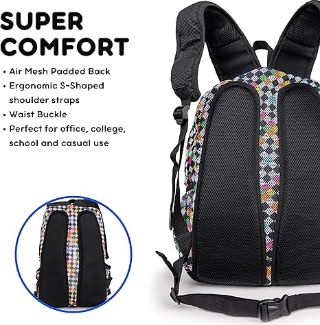 Mesh Backpack Checkers 18in