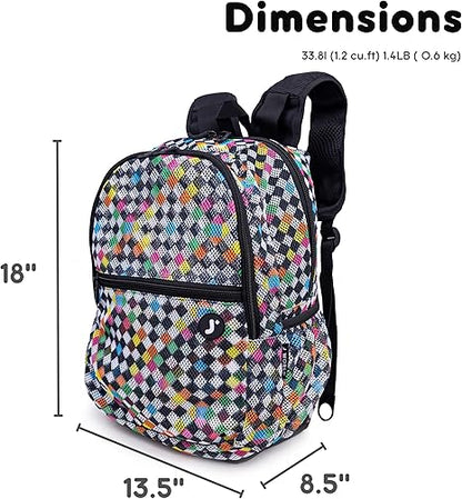 Mesh Backpack Checkers 18in