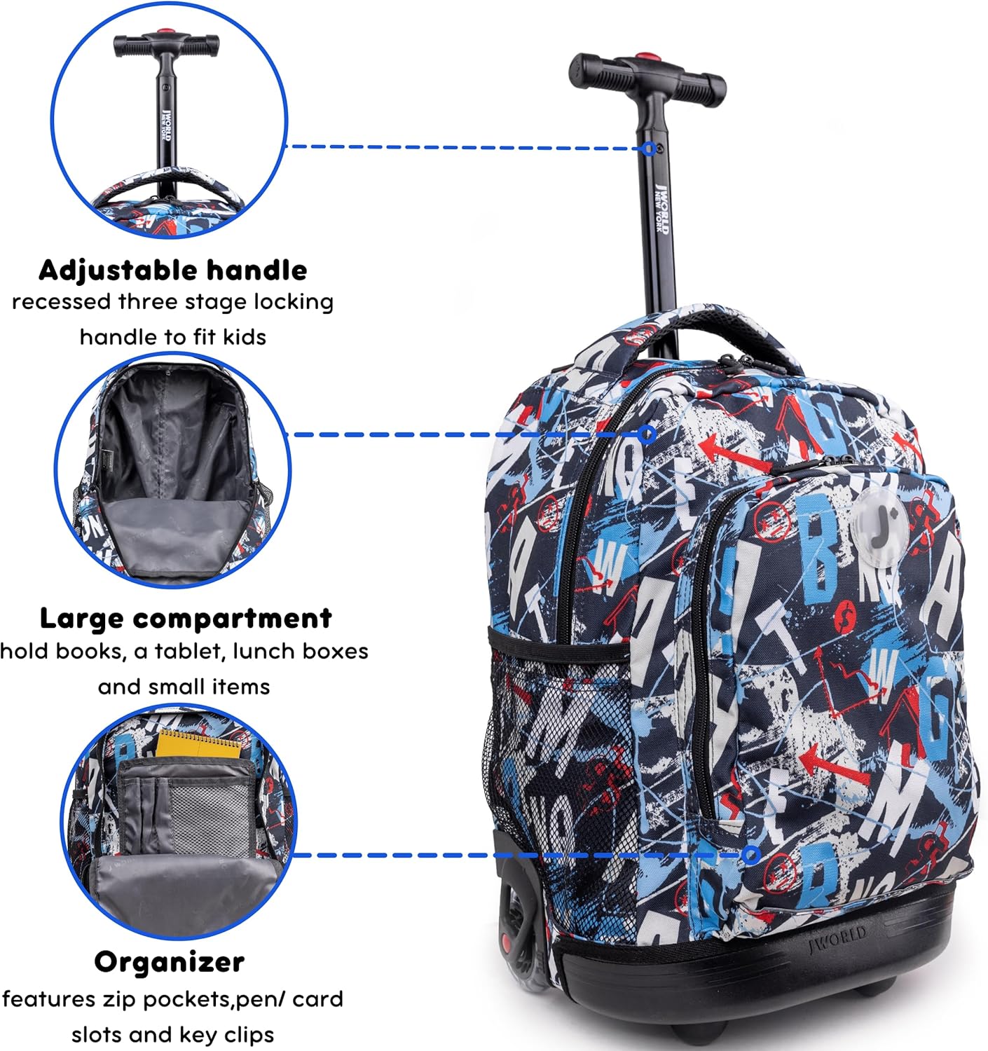 Sunny Trolley Backpack Graffiti 17in