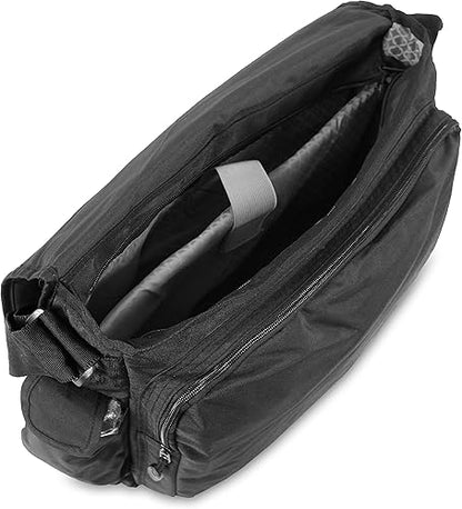 J World Thomas Laptop Messenger Bag Black 12in