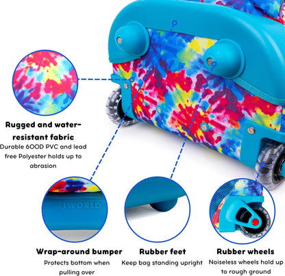 Sunny Trolley Backpack Tie Dye 17in