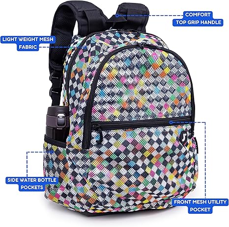 Mesh Backpack Checkers 18in