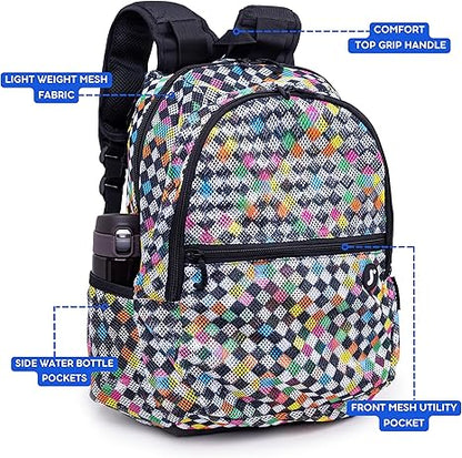 Mesh Backpack Checkers 18in