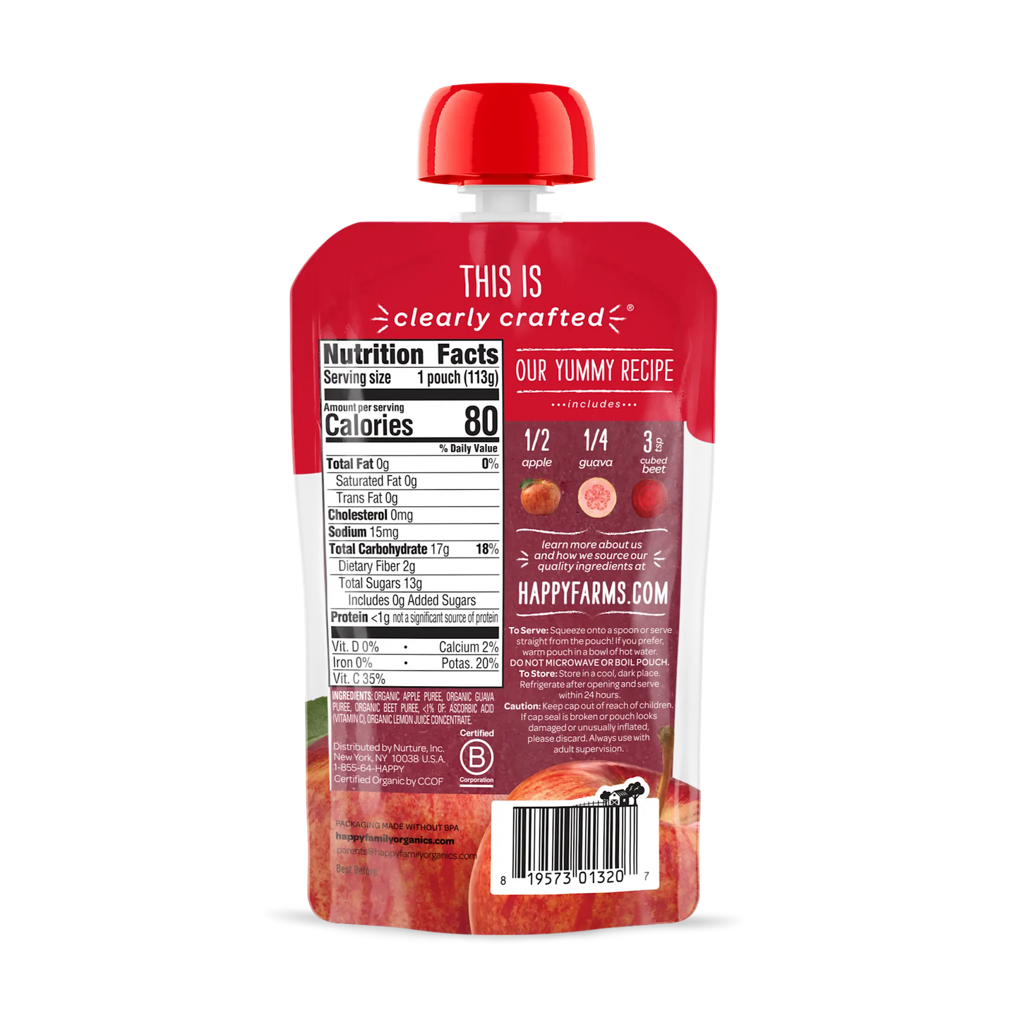 OHB CC App Guava Beet 4oz Pch Stg2 6mth+