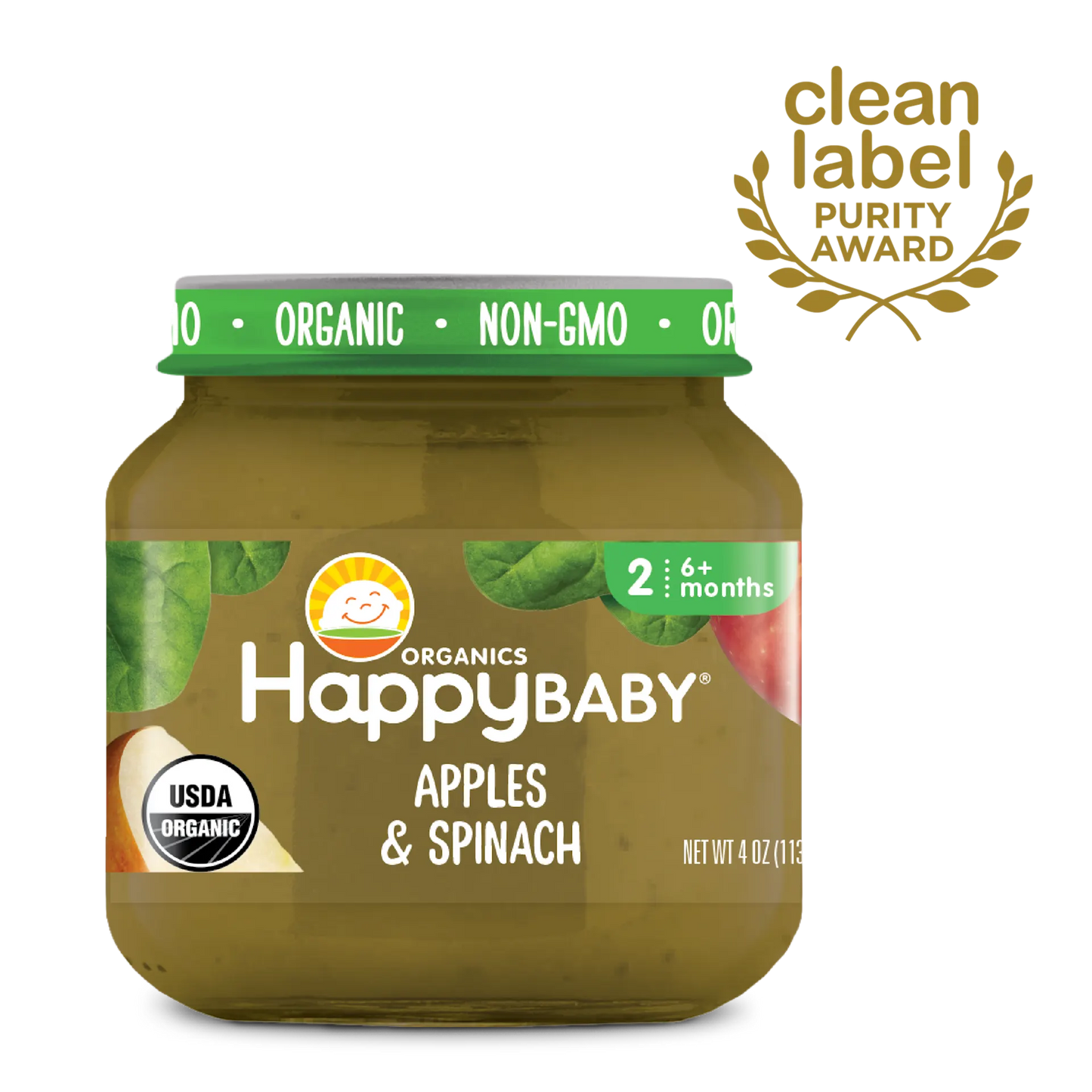 HB S2 Jar Apples Spinach 4oz