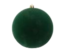 Bauble Shtprf Velvet Grn 12cm