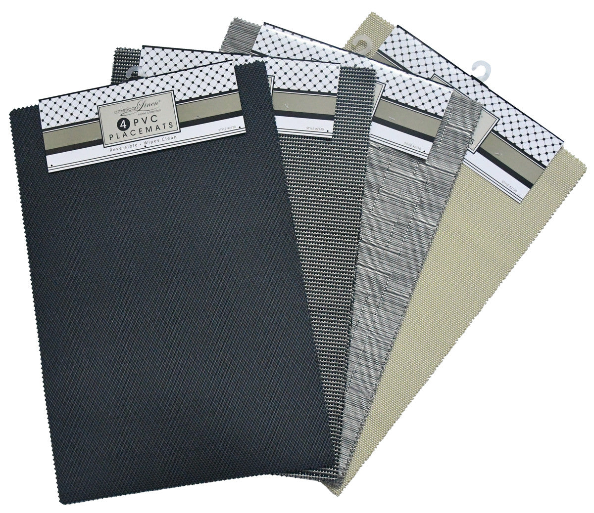 PVC Placemats 12"x 18" Assorted 4pcs