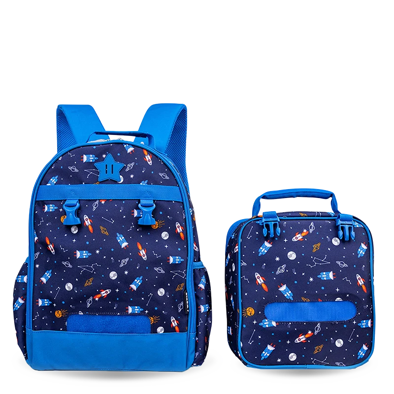 J World Duet Backpack+Lunch Bag Set Spaceship 16in