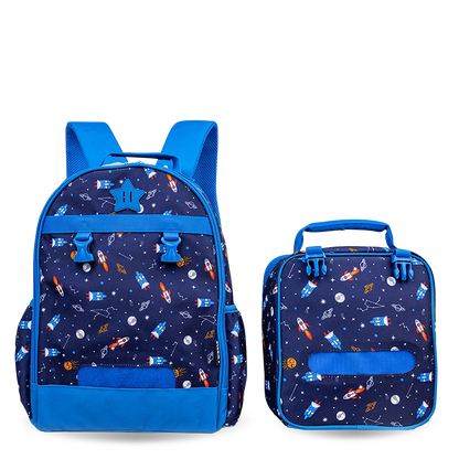 J World Duet Backpack+Lunch Bag Set Spaceship 16in