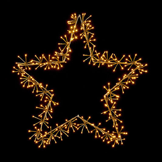 Prem LED Gld Star Cluster 3ft
