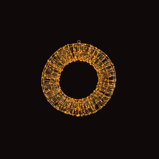 Prem LED Rose Gold Wreath 60cm