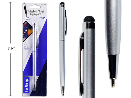 Le Grip Stylus Pen Sil wBlue Ink