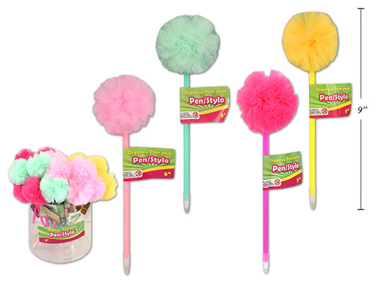 Organza Pom Pom 9in Pen