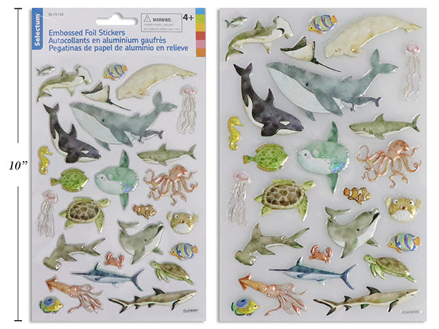 Foil Sticker Emb Sealife