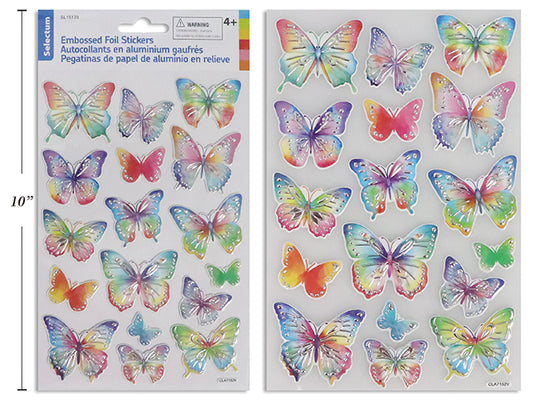 Selctm Foil Stickers Emb Butterfly