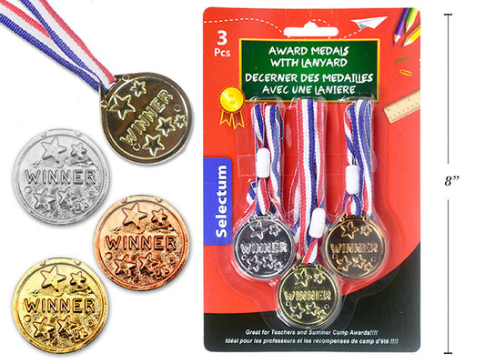 Award Medals wLanyard 3pc