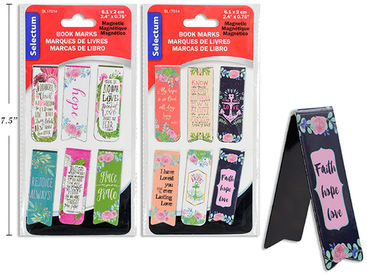 Selctm Mag Book Marks 6pc Asst