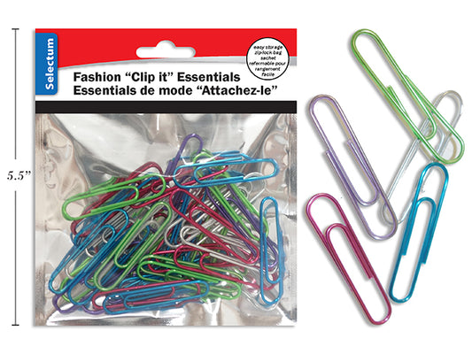Metallic Paper Clips 40Pc