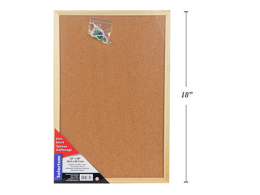 Corkboard Wood Frame 12x18in