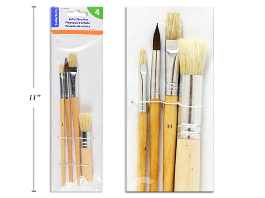 Artist Brushes 4pc Asst
