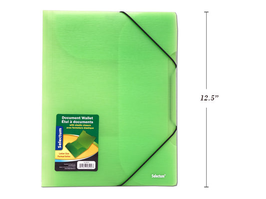 Sel Doc/Wallet Letter Size Lime Grn